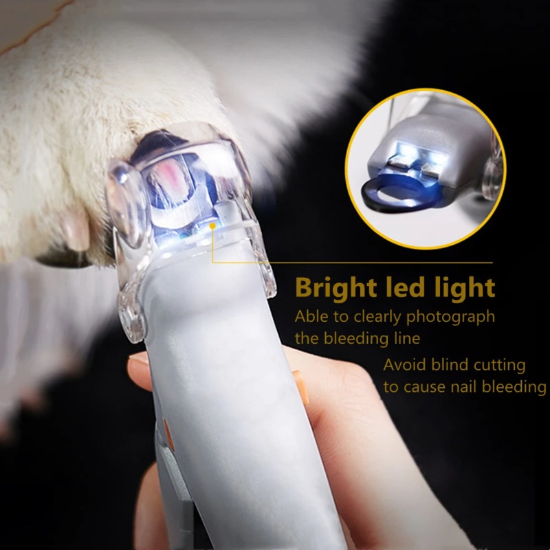 Pet Supplies For Dogs - LED 조명이 있는 1개입 애완동물 발톱깎이,