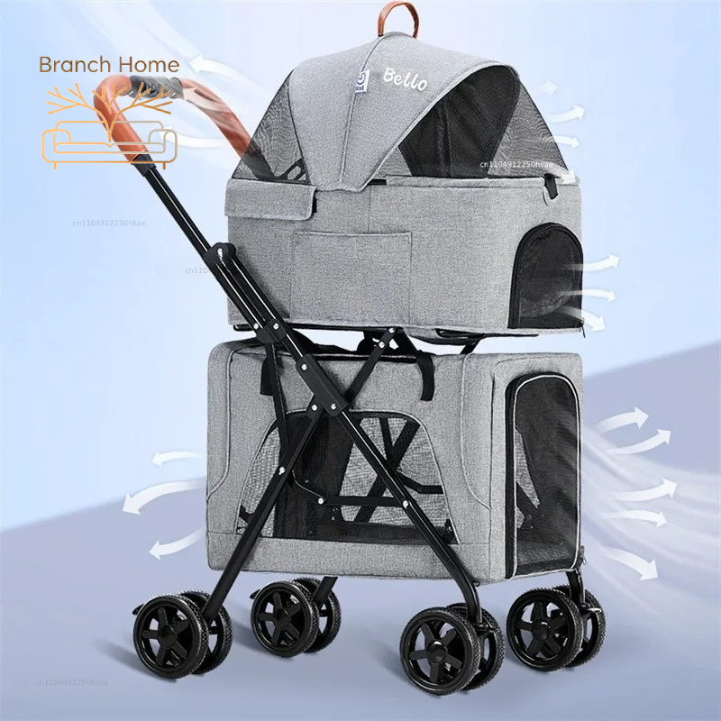 Pet Supplies For Dogs - 북유럽 애완동물 유모차 접이식 애완용품 범용