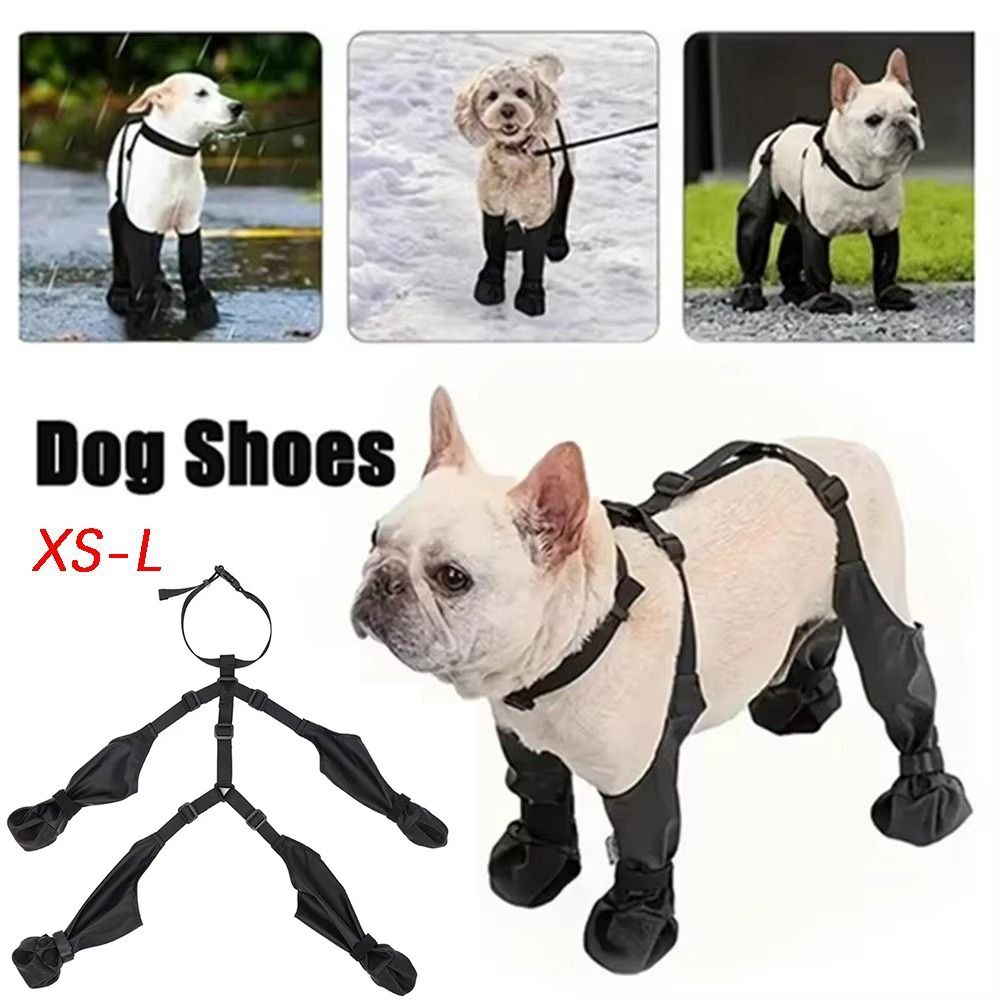 Dog Booties Paw Protector - 낙하 방지 방수 강아지 신발 조절