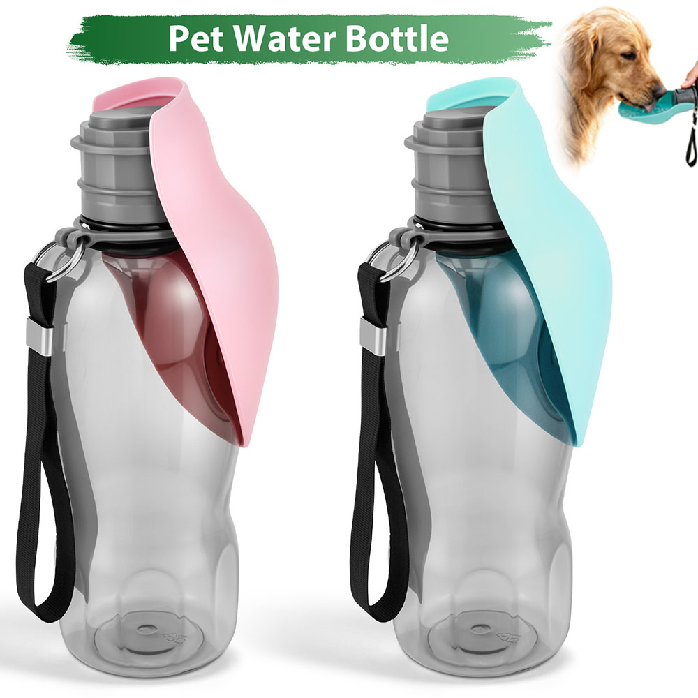 Pet Supplies Hours - 800ml 대용량 휴대용 강아지 물병, 접이식