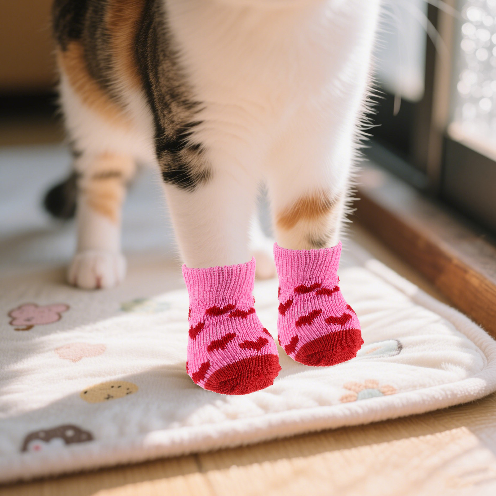 Dog Booties Paw Protector - 8개입 강아지용 부츠, 소형, 중형, 대형견용