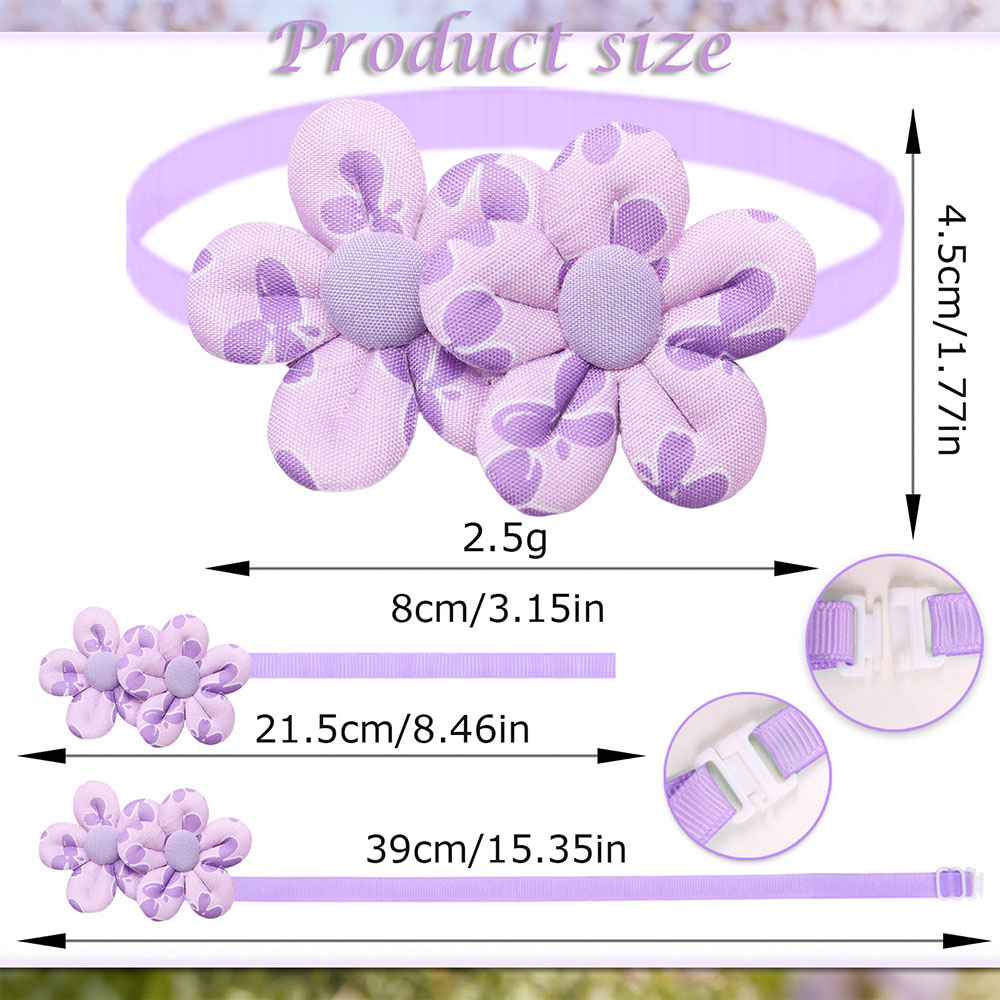 10PCS 꽃 모양 달콤한 개 Bowties 조정 가능 - Pet Supplies Hours 리뷰 및 가격