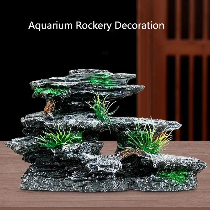 송진 수족관 바위 산 장식, 인공 전망 바위 동굴 돌  - Pet Supplies Fish 리뷰 및 가격