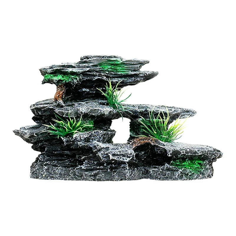 송진 수족관 바위 산 장식, 인공 전망 바위 동굴 돌  - Pet Supplies Fish 리뷰 및 가격