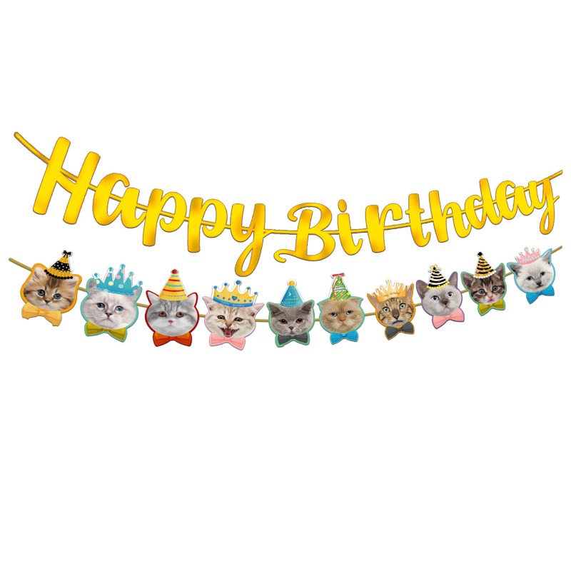 축제 분위기 고양이 강아지 배너 키트, 웃는 반려동물  - Pet Supplies For Dogs 리뷰 및 가격