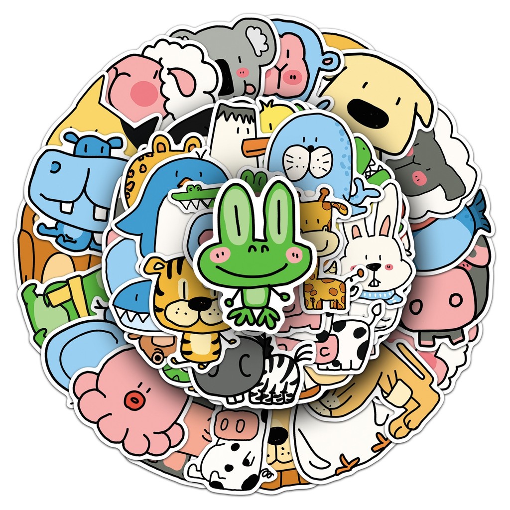50장 동물원 동물 스티커 귀여운 미니멀리스트 애완동물 - Pet Supplies Zoo 리뷰 및 가격