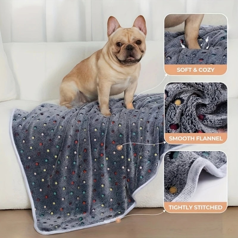 3PCS 부드럽고 폭신한 애완동물 담요 귀여운 도트 무 - Pet Supplies For Dogs 리뷰 및 가격