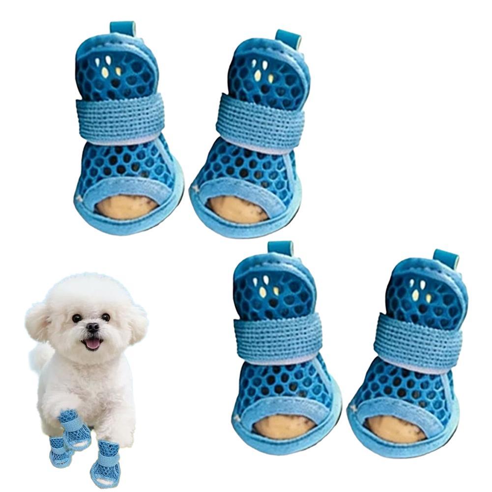 여름 통기성 강아지 신발 메쉬 애완견 샌들 미끄럼 방지 - Dog Booties Paw Protector 리뷰 및 가격